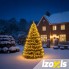 Рождественская новогодняя гирлянда из елочных шаров Izoxis 26264 светодиодная 300 LED 30 метров теплый белый цвет с влагозащитой 8 режимов