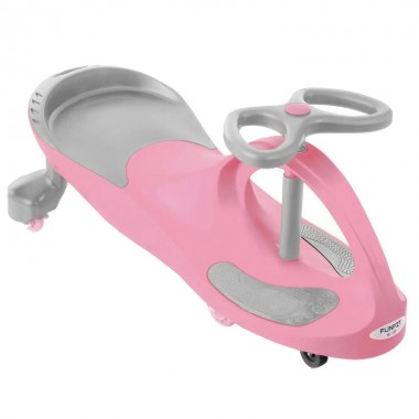 Бібікар для катання FUNFIT KIDS Gravitational Ride-on дитяча інерційна смарт машинка каталка зі світлодіодними колесами та навантаженням до 130 кг Рожевий
