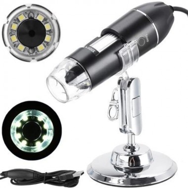 Цифровий USB-мікроскоп Izoxis 25467 1600x з LED-підсвіткою, фото та відеозаписом для навчання, досліджень і ремонту електроніки