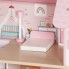 Большой деревянный кукольный домик Kruzzel 26364 Розовый игровой набор на 3 уровня светодиодное освещение + мебель и аксессуары