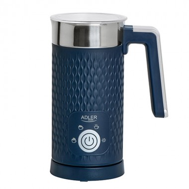 Капучинатор электрический для дома Adler AD 4494 Blue 0.5 кВт автоматический вспениватель молока с металлическим корпусом 4 режима