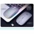Миша бездротова акумуляторна iMICE Е-1300 USB 2.4 ГГц безшумна оптична для ноутбука комп'ютера та Smart TV з підсвічуванням 3 кнопки та колесо прокручування Сіра (48791)