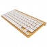 Беспроводная клавиатура и оптическая мышь комплект KeyBoard 908 Золотая для компьютера тихая с низкопрофильными клавишами USB 2,4 ГГц (44958)