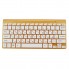 Беспроводная клавиатура и оптическая мышь комплект KeyBoard 908 Золотая для компьютера тихая с низкопрофильными клавишами USB 2,4 ГГц (44958)
