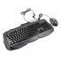 Проводная игровая клавиатура и оптическая мышь комплект KeyBoard V100 Черная геймерская для компьютера с LED подсветкой интерфейс USB (47494)