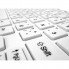 Беспроводная клавиатура и оптическая мышь комплект KeyBoard K-03 Mini Белая для компьютера с низкопрофильными клавишами USB адаптер (48780)