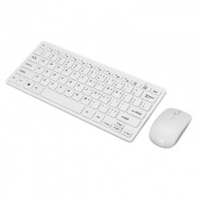 Беспроводная клавиатура и оптическая мышь комплект KeyBoard K-03 Mini Белая для компьютера с низкопрофильными клавишами USB адаптер (48780) Беспроводная клавиатура и оптическая мышь комплект KeyBoard K-03 Mini Белая для компьютера с низкопрофильными клавишами USB адаптер (48780)