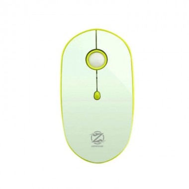 Миша бездротова акумуляторна ZORNWEE W880 USB 2.4 ГГц безшумна оптична для ноутбука та ПК з підсвічуванням Біла з салатовим