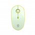 Миша бездротова акумуляторна ZORNWEE W880 USB 2.4 ГГц безшумна оптична для ноутбука та ПК з підсвічуванням Біла з салатовим