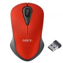 Беспроводная компьютерная мышь iMICE E-2370 Wireless Mouse USB оптическая для ноутбука и компьютера 3 кнопки разрешение 1600 DPI Красная Беспроводная компьютерная мышь iMICE E-2370 Wireless Mouse USB оптическая для ноутбука и компьютера 3 кнопки разрешение 1600 DPI Красная
