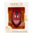 Беспроводная компьютерная мышь iMICE E-2370 Wireless Mouse USB оптическая для ноутбука и компьютера 3 кнопки разрешение 1600 DPI Красная