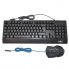 Проводная игровая клавиатура и оптическая мышь комплект KeyBoard UKC M710 Черная геймерская для компьютера с LED подсветкой интерфейс USB
