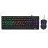 Проводная игровая клавиатура и оптическая мышь комплект KeyBoard UKC M710 Черная геймерская для компьютера с LED подсветкой интерфейс USB