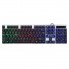 Игровая клавиатура для компьютера JEDEL K500 Черная с белым геймерская проводная с USB интерфейсом с RGB подсветкой с плавным ходом клавиш (49017)
