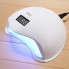 УФ лампа для ногтей и маникюра Sun 5 UV/LED 48 Вт настольная для сушки гель-лаков и гелей с таймером питанием от USB и съемным дном + ЖК дисплей (49298)