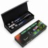Лазерная ручка указка 5 в 1 Laser Pointer 1000 mW мощный лазер с видимым лучом на расстоянии до 15 км зеленый свет 5 насадок