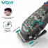 Беспроводная машинка для стрижки волос VGR V-665 Professional аккумуляторная на 7 Вт с LED дисплеем и 4 насадками USB зарядка Камуфляж