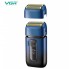Електробритва VGR V-362 Blue акумуляторна - чоловічий шейвер для сухого та вологого гоління, подвійна сітка, тример, IPX6, USB
