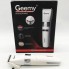 Машинка для стрижки волос Geemy GM-6042 3W беспроводной триммер для бороды усов и тела с телескопической насадкой и регулятором длины Белый