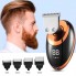 Мужская роторная аккумуляторная электробритва 5 в 1 VGR V-316 USB универсальный триммер для стрижки бороды головы и носа + массажные насадки