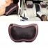 Масажна подушка для шиї спини та плечей з підігрівом Massage Pillow CHM-8028 масажер автомобільний та для дому на 8 роликів Коричневий (46477)