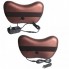 Масажна подушка для шиї спини та плечей з підігрівом Massage Pillow CHM-8028 масажер автомобільний та для дому на 8 роликів Коричневий (46477)