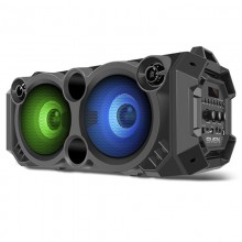 Портативная беспроводная блютуз колонка SVEN PS-550 Black аккумуляторная акустическая система на 36 Вт с подсветкой Bluetooth/FM-радио/USB flash/microSD Портативная беспроводная блютуз колонка SVEN PS-550 Black аккумуляторная акустическая система на 36 Вт с подсветкой Bluetooth/FM-радио/USB flash/microSD