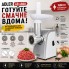 Мясорубка Adler AD 4808 1500 Вт - электрическая мясорубка с реверсом и насадками для домашних колбас
