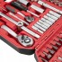Ручной набор инструментов INTERTOOL ET-9108 профессиональный для автомобиля дома и гаража 110 предметов 1/2" 1/4" в чемодане