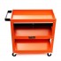 Тележка стеллаж для инструментов на колесах с тормозом Kraft&Dele KD366 Orange-Black 3 полочки и выдвижной ящик на замке нагрузка 150 кг