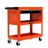 Тележка стеллаж для инструментов на колесах с тормозом Kraft&Dele KD366 Orange-Black 3 полочки и выдвижной ящик на замке нагрузка 150 кг