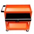 Тележка стеллаж для инструментов на колесах с тормозом Kraft&Dele KD366 Orange-Black 3 полочки и выдвижной ящик на замке нагрузка 150 кг
