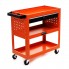 Тележка стеллаж для инструментов на колесах с тормозом Kraft&Dele KD366 Orange-Black 3 полочки и выдвижной ящик на замке нагрузка 150 кг