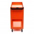 Тележка стеллаж для инструментов на колесах с тормозом Kraft&Dele KD366 Orange-Black 3 полочки и выдвижной ящик на замке нагрузка 150 кг