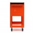 Тележка стеллаж для инструментов на колесах с тормозом Kraft&Dele KD366 Orange-Black 3 полочки и выдвижной ящик на замке нагрузка 150 кг