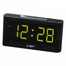 Электронные зеркальные настольные часы LED Alarm Clock VST 732Y цифровые светящиеся с зелёной подсветкой будильник и термометр Черные Электронные зеркальные настольные часы LED Alarm Clock VST 732Y цифровые светящиеся с зелёной подсветкой будильник и термометр Черные