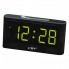 Электронные зеркальные настольные часы LED Alarm Clock VST 732Y цифровые светящиеся с зелёной подсветкой будильник и термометр Черные
