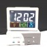 Часы настольные электронные Gloue GH-2000WJ цифровые с будильником и термометром с LED подсветкой питание от батареек или USB Белые