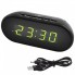 Электронные настольные цифровые часы LED Alarm Clock VST 712 светодиодные светящиеся с зелёной подсветкой будильник и резервное питание Черные
