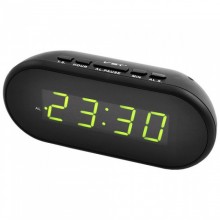 Электронные настольные цифровые часы LED Alarm Clock VST 712 светодиодные светящиеся с зелёной подсветкой будильник и резервное питание Черные Электронные настольные цифровые часы LED Alarm Clock VST 712 светодиодные светящиеся с зелёной подсветкой будильник и резервное питание Черные