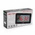 Электронные зеркальные настольные часы LED Alarm Clock VST 732Y цифровые светящиеся с зелёной подсветкой будильник и термометр Черные