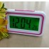 Электронные настольные говорящие часы KENKO 9905 TR цифровые с LED подсветкой и температурой говорящий будильник Белые с розовым