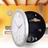 Часы настенные со стрелками пластиковые SAFE CLOCK Серебряные + сейф тайник
