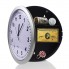Часы настенные со стрелками пластиковые SAFE CLOCK Серебряные + сейф тайник