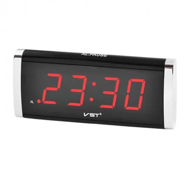 Часы электронные настольные VST 730 LED сетевые 220 В светящиеся с красной подсветкой будильник и резервное питание