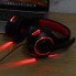 Проводные игровые накладные наушники с микрофоном Jedel GH-253 Gaming игровая гарнитура для компьютера и ноутбука с подсветкой USB и 2 Jack 3.5 мм Чёрные с красным (48817)