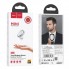 Беспроводная гарнитура для телефона с микрофоном HOCO Mia mini E54 Bluetooth Earphone на одно ухо USB зарядка Белая
