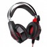 Проводные игровые накладные наушники с микрофоном HOCO W102 Cool tour игровая гарнитура для компьютера с LED подсветкой Красные (48580)