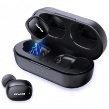 Беспроводные Bluetooth стерео наушники для телефона с микрофоном Awei T13 сенсорные с влагозащитой и зарядным боксом для андроид и iOS Чёрные (48047) Беспроводные Bluetooth стерео наушники для телефона с микрофоном Awei T13 сенсорные с влагозащитой и зарядным боксом для андроид и iOS Чёрные (48047)
