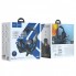 Проводные игровые накладные наушники с микрофоном HOCO W102 Cool tour игровая гарнитура для компьютера с LED подсветкой Синие (48579)